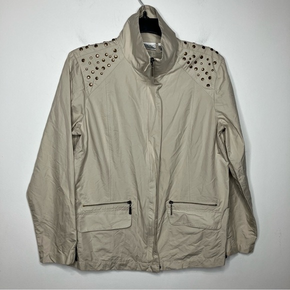 Zenergy by Chico’s lightweight studded jacket size 1 - Picture 1 of 6